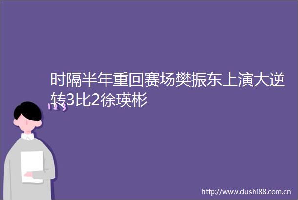 时隔半年重回赛场樊振东上演大逆转3比2徐瑛彬