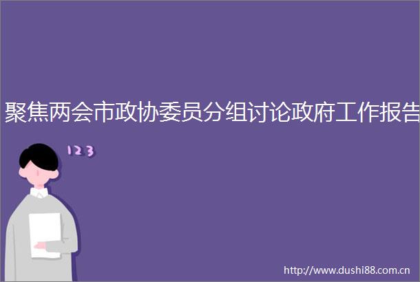 聚焦两会市政协委员分组讨论工作报告