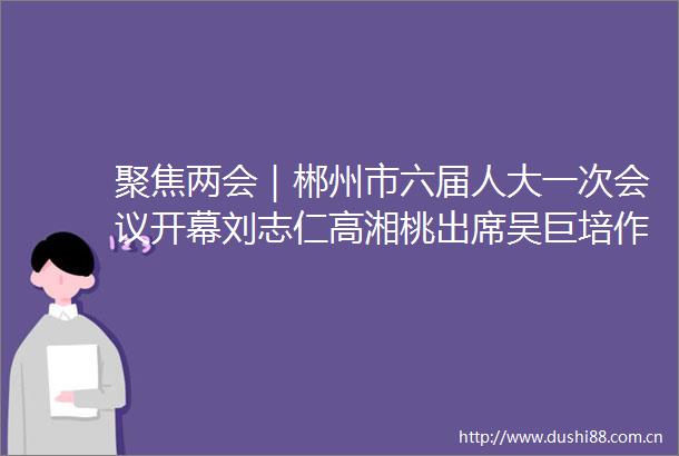 聚焦两会｜郴州市六届人大一次会议开幕刘志仁高湘桃出席吴巨培作工作报告张爱国主持