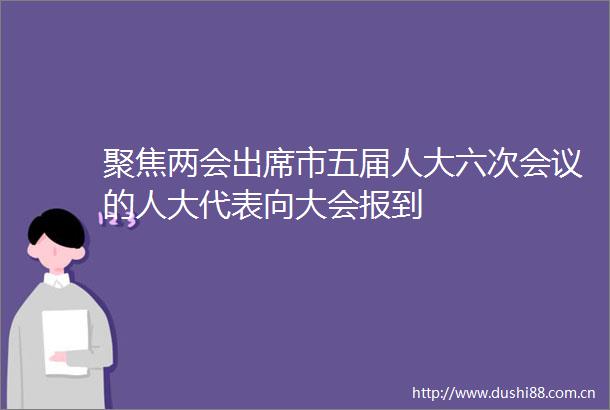 聚焦两会出席市五届人大六次会议的人大代表向大会报到