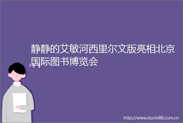 静静的艾敏河西里尔文版亮相北京国际图书博览会