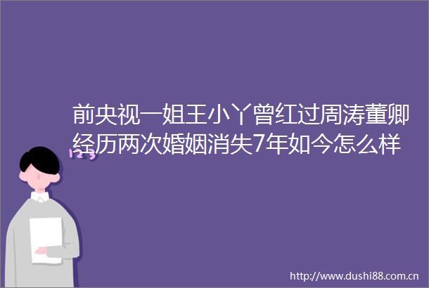 前央视一姐王小丫曾红过周涛董卿经历两次婚姻消失7年如今怎么样了