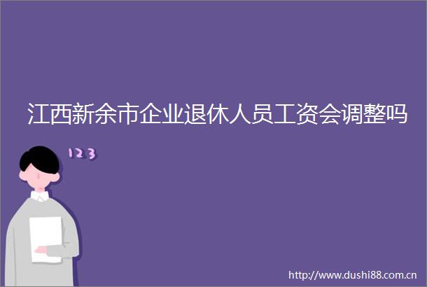 江西新余市企业退休人员工资会调整吗