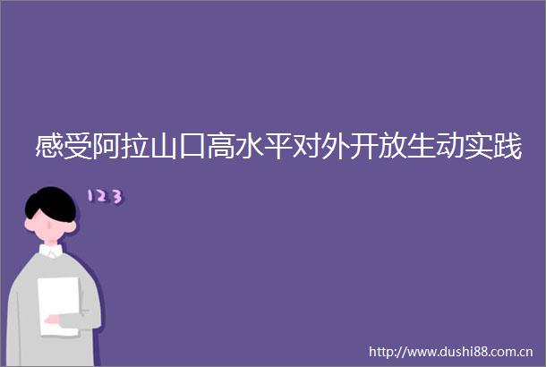 感受阿拉山口高水平对外开放生动实践