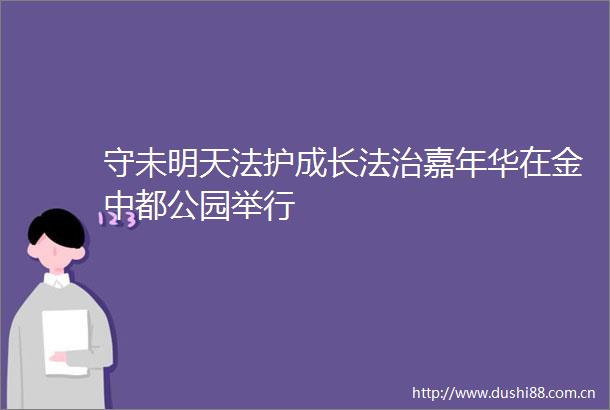 守未明天法护成长法治嘉年华在金中都公园举行