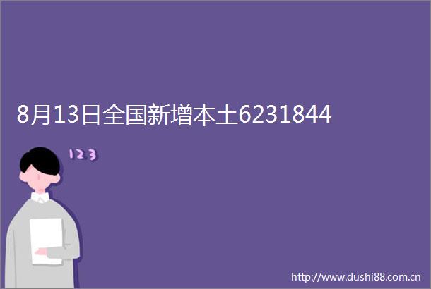 8月13日全国新增本土6231844