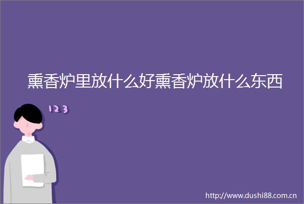 熏香炉里放什么好熏香炉放什么东西