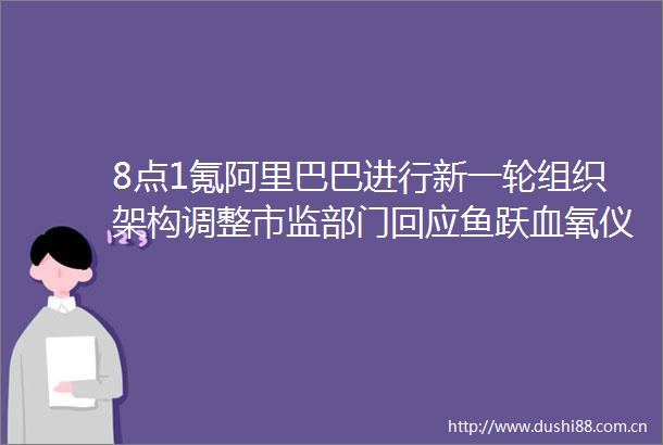 8点1氪阿里巴巴进行新一轮组织架构调整市监部门回应鱼跃血氧仪涨价iphone15Plus或降价千元