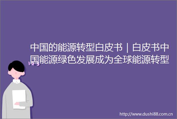 的能源转型白皮书｜白皮书能源绿色发展成为全球能源转型的引擎