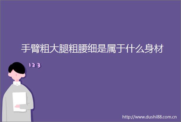 手臂粗大腿粗腰细是属于什么身材