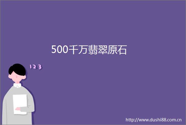 500千万翡翠原石