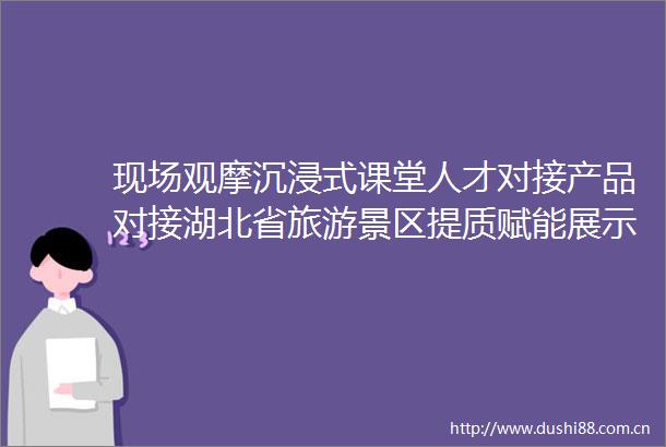 现场观摩沉浸式课堂人才对接产品对接湖北省旅游景区提质赋能展示交流活动精彩纷呈