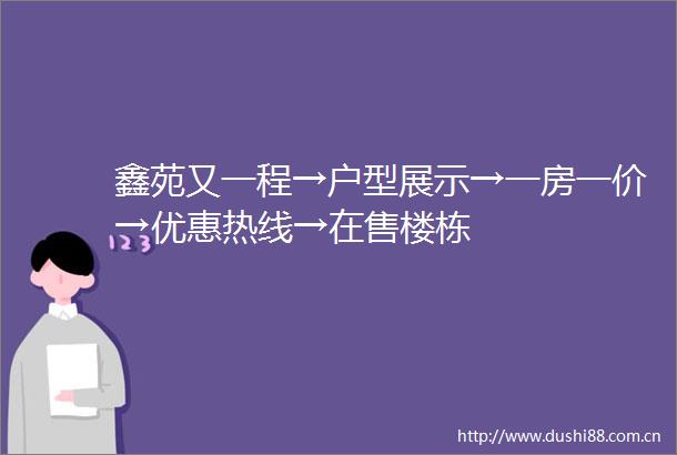 鑫苑又一程→户型展示→一房一价→优惠热线→在售楼栋