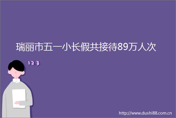 瑞丽市五一小长假共接待89万人次
