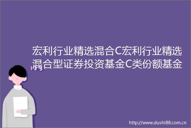 宏利行业精选混合C宏利行业精选混合型证券投资基金C类份额基金产品资料概要更新
