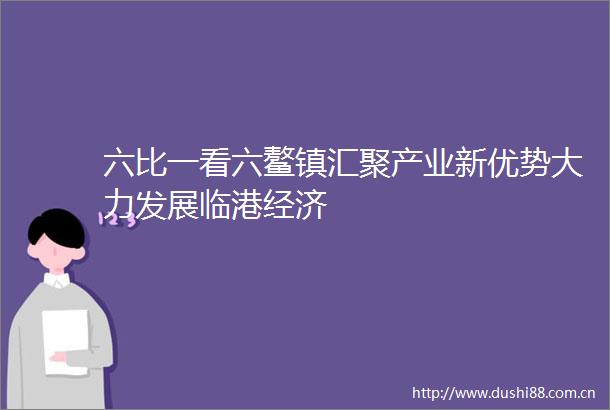 六比一看六鳌镇汇聚产业新优势大力发展临港经济