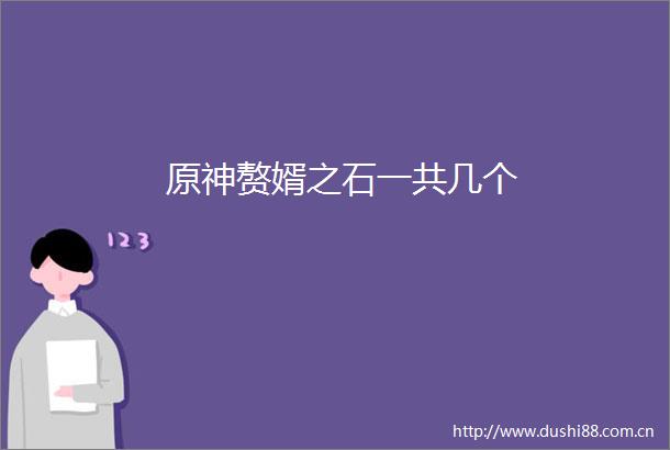 原神赘婿之石一共几个