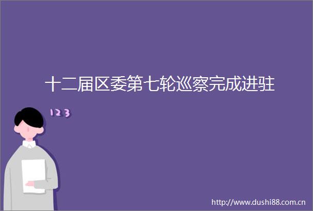 十二届区委第七轮巡察完成进驻