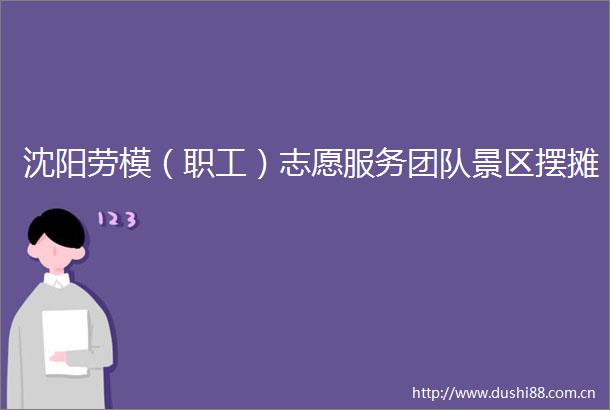 沈阳劳模（职工）志愿服务团队景区摆摊