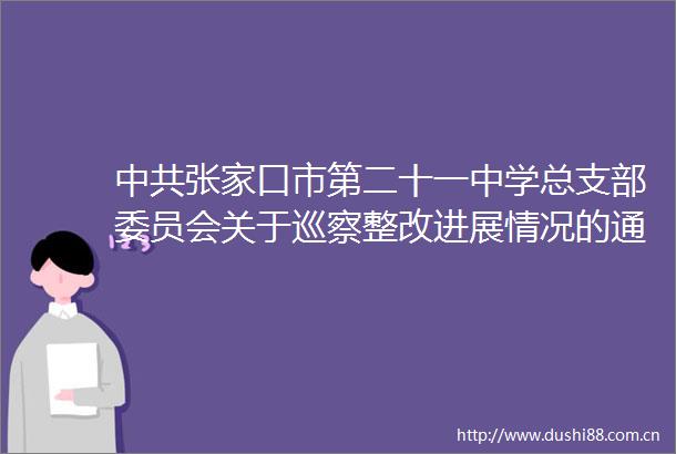 张家口市第二十一中学总支部委员会关于巡察整改进展情况的通报