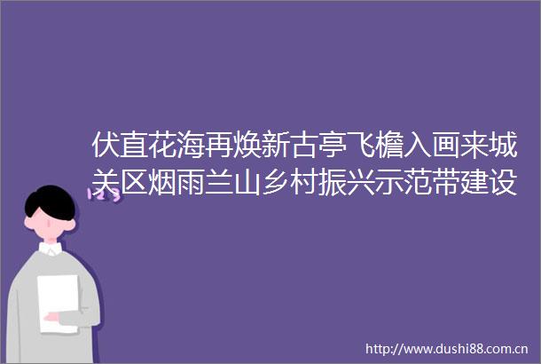 伏直花海再焕新古亭飞檐入画来城关区烟雨兰山乡村振兴示范带建设见闻