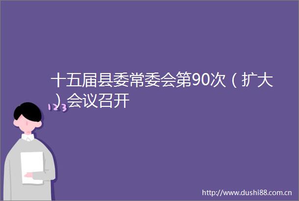 十五届县委常委会第90次（扩大）会议召开