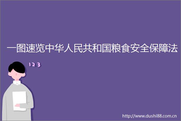 一图速览中华共和国粮食安全保障法