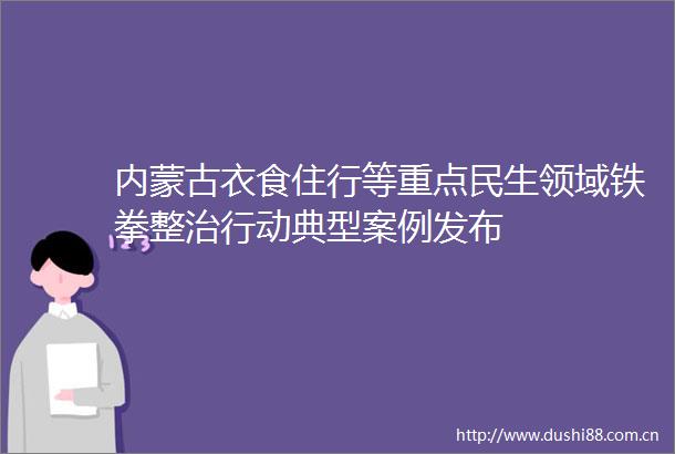 内蒙古衣食住行等重点民生领域铁拳整治行动典型案例发布