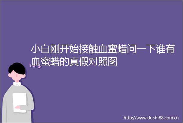 小白刚开始接触血蜜蜡问一下谁有血蜜蜡的真假对照图