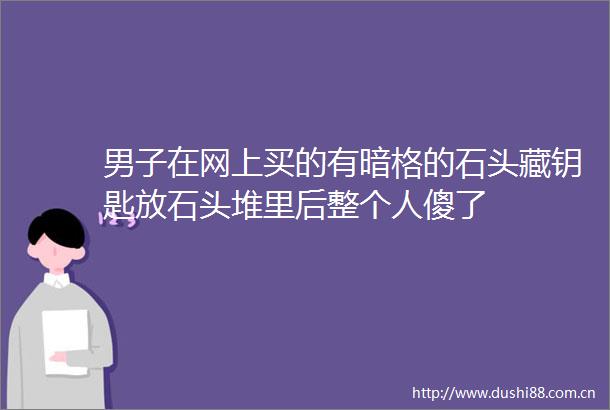 男子在网上买的有暗格的石头藏钥匙放石头堆里后整个人傻了