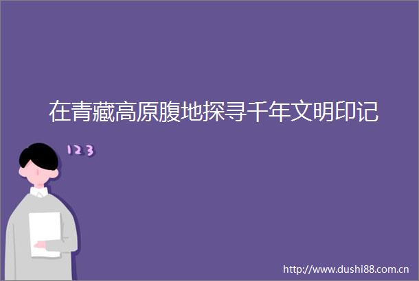 在青藏高原腹地探寻千年文明印记