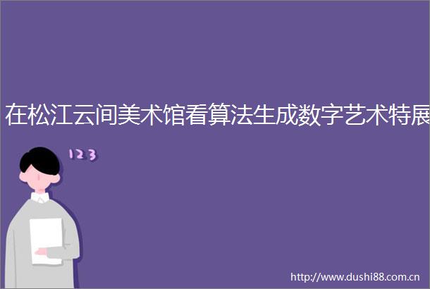 在松江云间美术馆看算法生成数字艺术特展