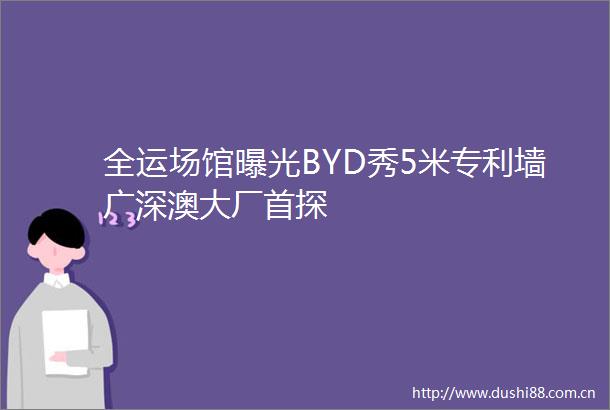 全运场馆BYD秀5米专利墙广深澳大厂首探