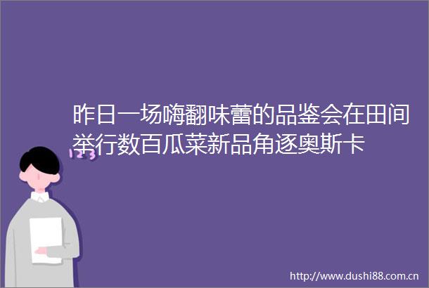 昨日一场嗨翻味蕾的品鉴会在田间举行数百瓜菜新品角逐奥斯卡