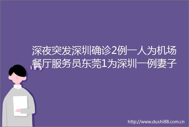 深夜突发深圳确诊2例一人为机场餐厅服务员东莞1为深圳一例妻子13处区域封闭