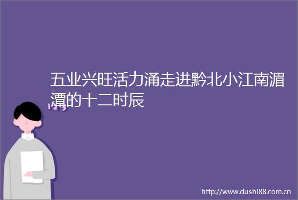 五业兴旺活力涌走进黔北小江南湄潭的十二时辰