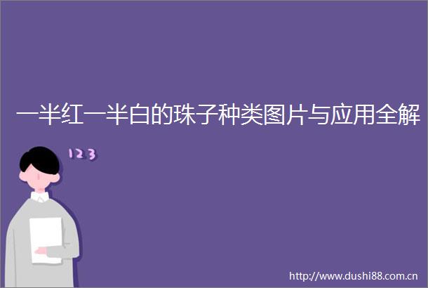 一半红一半白的珠子种类图片与应用全解