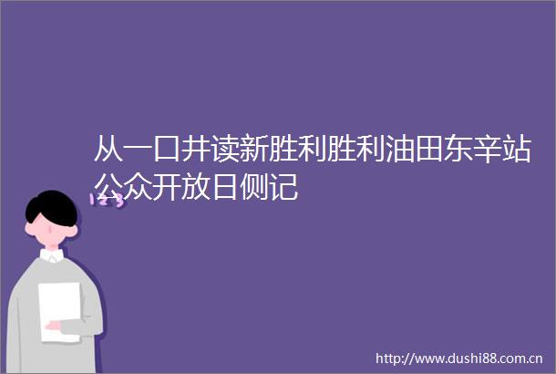 从一口井读新胜利胜利油田东辛站公众开放日侧记