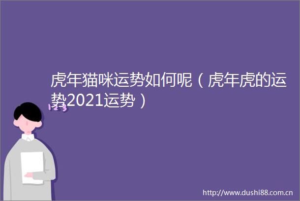 虎年猫咪运势如何呢（虎年虎的运势2021运势）