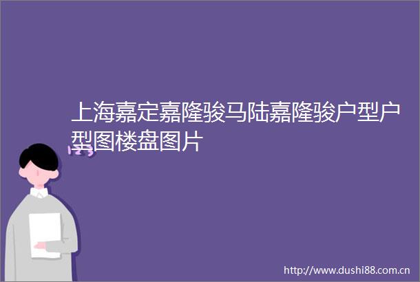 上海嘉定嘉隆骏马陆嘉隆骏户型户型图楼盘图片