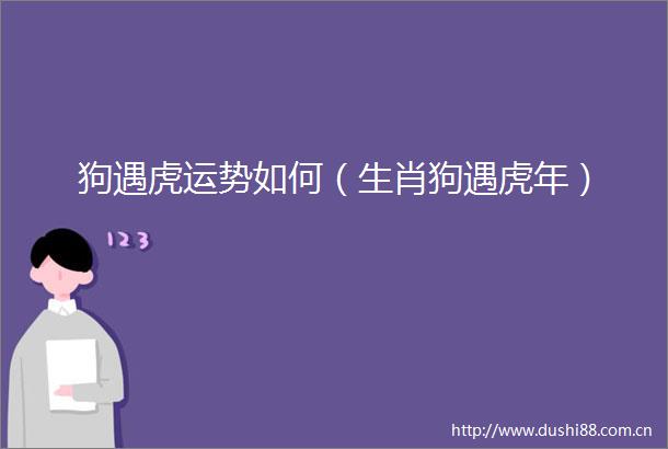 狗遇虎运势如何（生肖狗遇虎年）