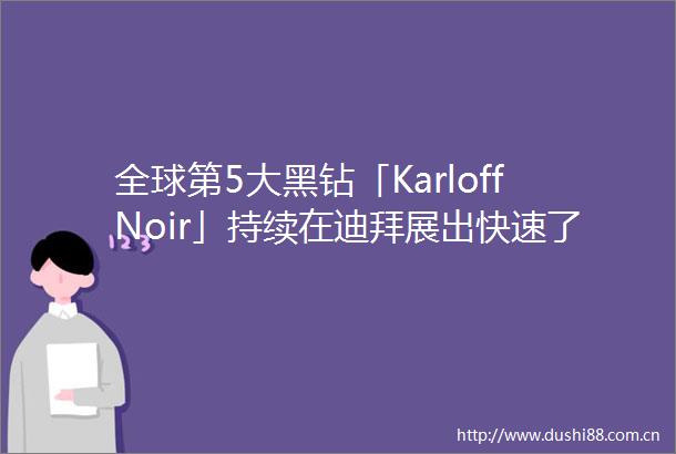 全球第5大黑钻「KarloffNoir」持续在迪拜展出快速了解钻石新贵黑钻石