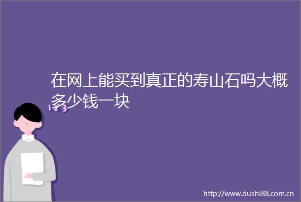 在网上能买到真正的寿山石吗大概多少钱一块