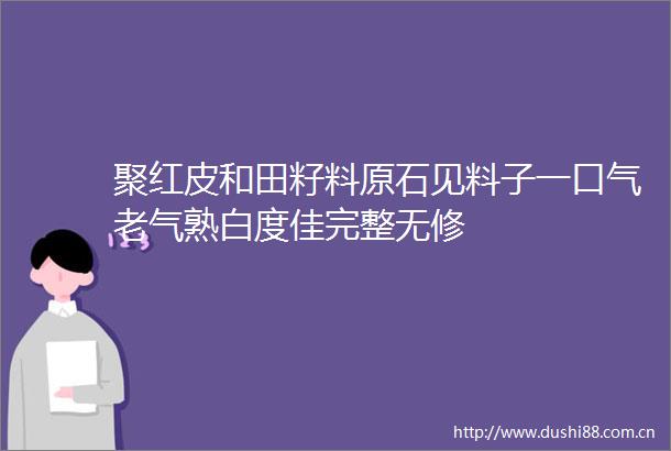 聚红皮和田籽料原石见料子一口气老气熟白度佳完整无修