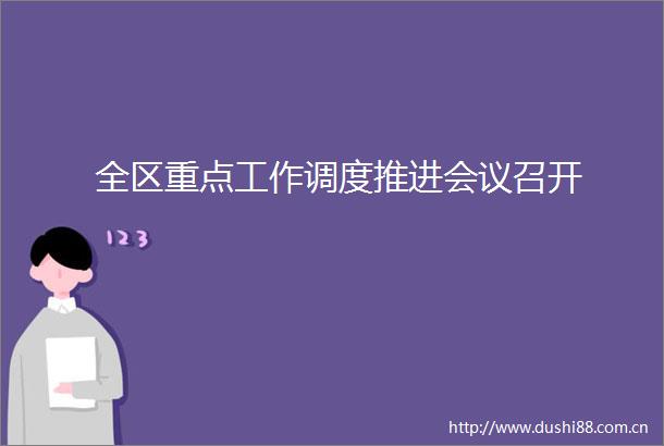 全区重点工作调度推进会议召开