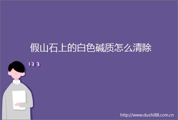 假山石上的白色碱质怎么清除