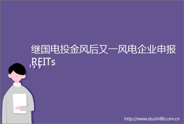 继国电投金风后又一风电企业申报REITs