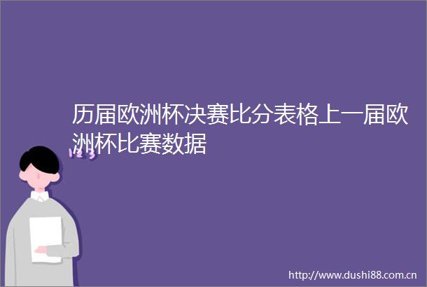 历届欧洲杯决赛比分表格上一届欧洲杯比赛数据