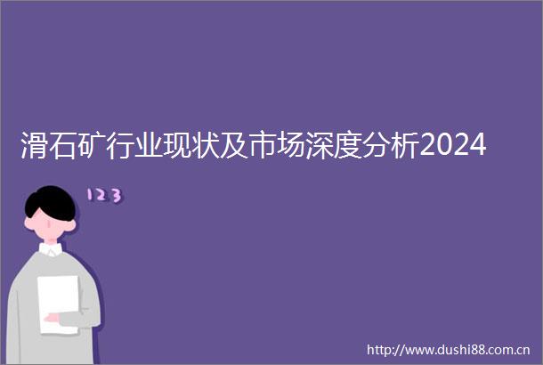 滑石矿行业现状及市场深度分析2024