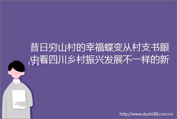 昔日穷山村的幸福蝶变从村支书眼中看四川乡村振兴发展不一样的新闻发言人